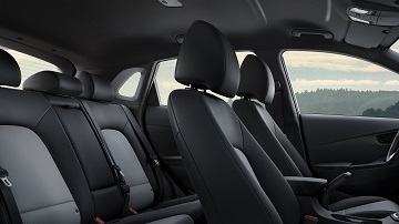 Interior appearance of the 2021 Hyundai Kona available at Wyatt Johnson Hyundai