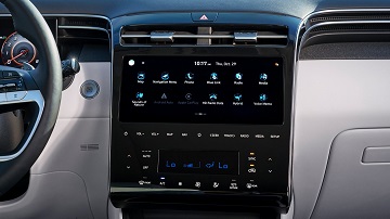 Infotainment system of the 2022 Hyundai Tucson available at Wyatt Johnson Hyundai