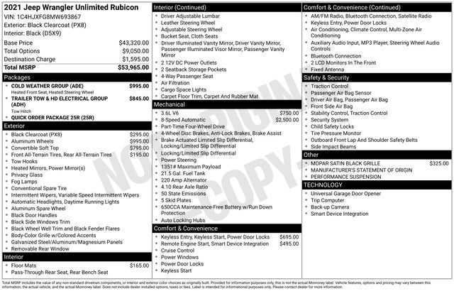 2021 Jeep Wrangler Unlimited Rubicon