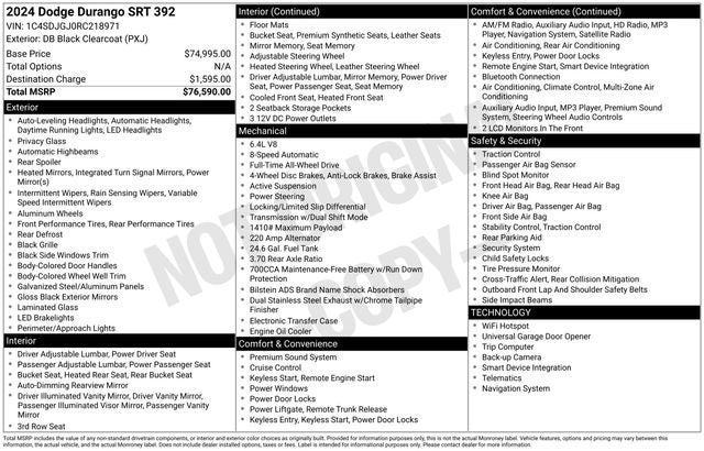 2024 Dodge Durango SRT 392