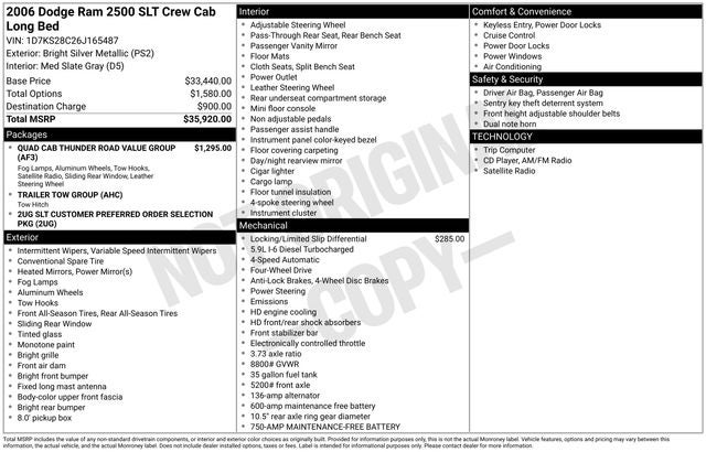 2006 Dodge Ram 2500 SLT