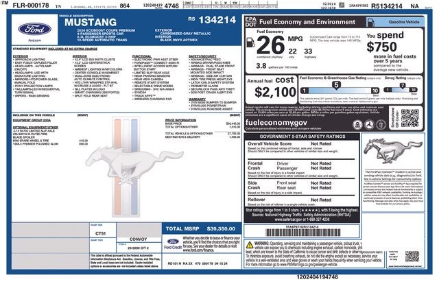 2024 Ford Mustang EcoBoost Premium