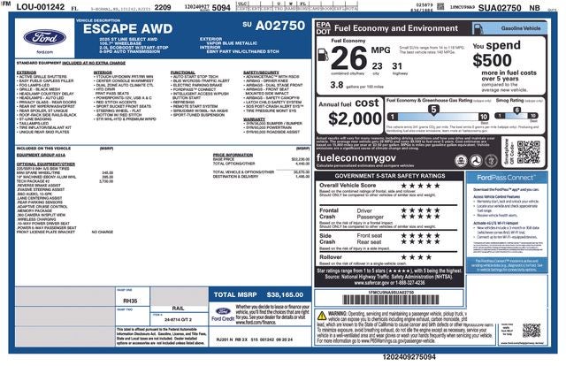 2025 Ford Escape ST-Line Select
