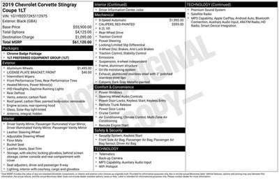 2019 Chevrolet Corvette Stingray 1LT