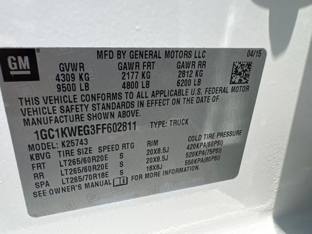 2015 Chevrolet Silverado 2500HD LTZ
