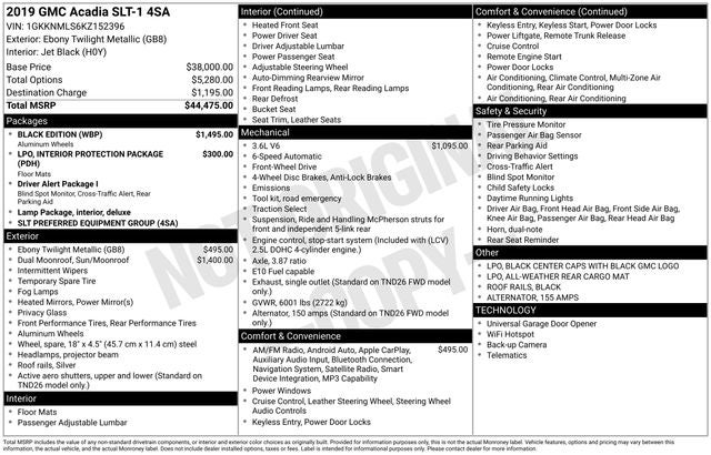 2019 GMC Acadia SLT-1