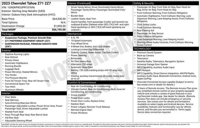 2023 Chevrolet Tahoe Z71