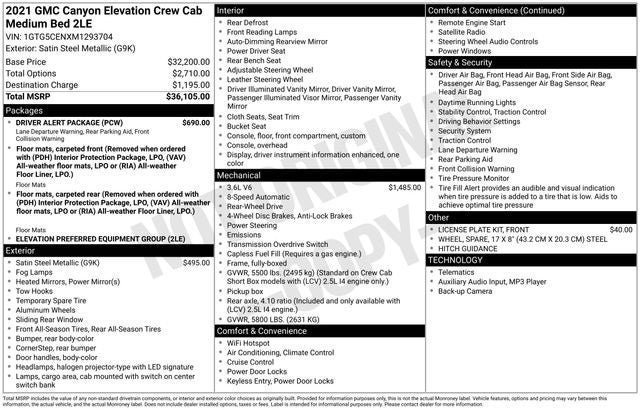 2021 GMC Canyon Elevation