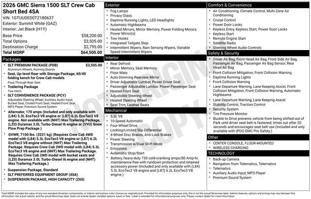 2026 GMC Sierra 1500 SLT
