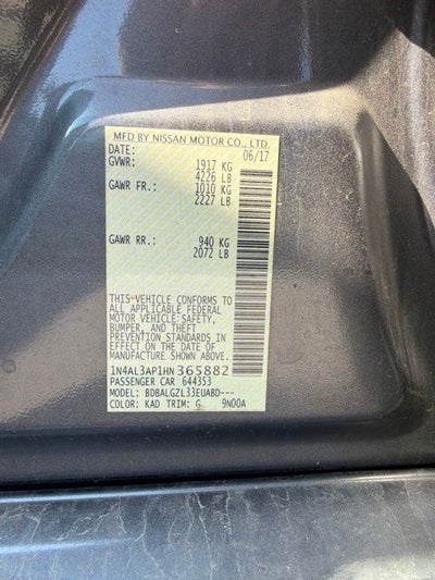 2017 Nissan Altima 2.5 S