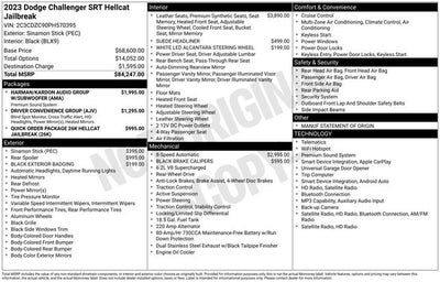 2023 Dodge Challenger SRT Hellcat Jailbreak