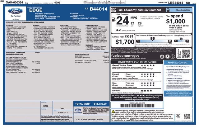 2020 Ford Edge ST Line
