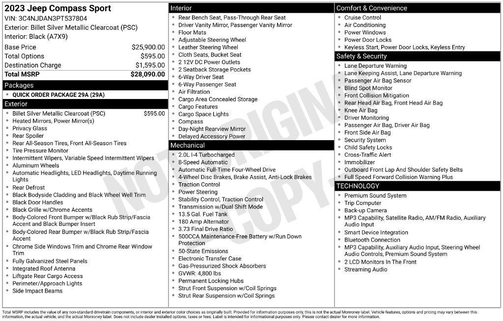 2023 Jeep Compass Sport