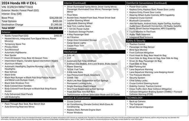 2024 Honda HR-V EX-L