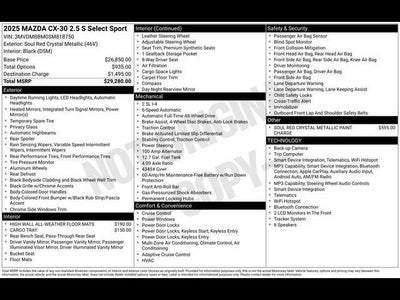 2025 Mazda Mazda CX-30 2.5 S Select Sport