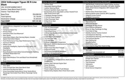 2024 Volkswagen Tiguan 2.0T SE R-Line Black