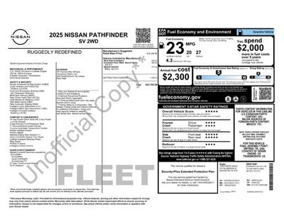 2025 Nissan Pathfinder SV