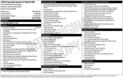 2025 Hyundai SANTA FE HYBRID SEL