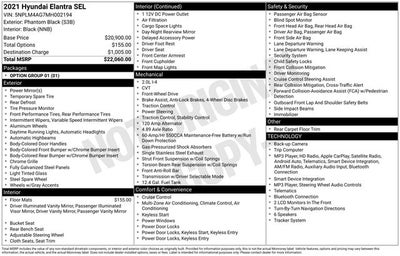 2021 Hyundai ELANTRA SEL