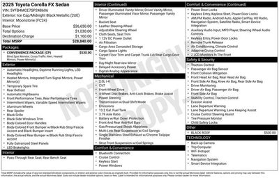 2025 Toyota Corolla FX