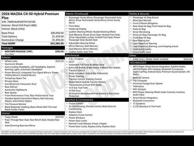 2026 Mazda Mazda CX-50 Hybrid Premium Plus