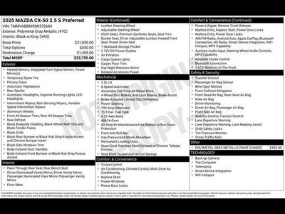 2025 Mazda Mazda CX-50 2.5 S Preferred Package