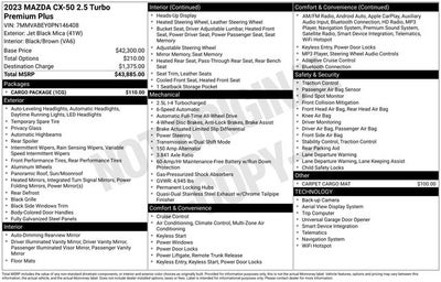 2023 Mazda Mazda CX-50 2.5 Turbo Premium Plus Package