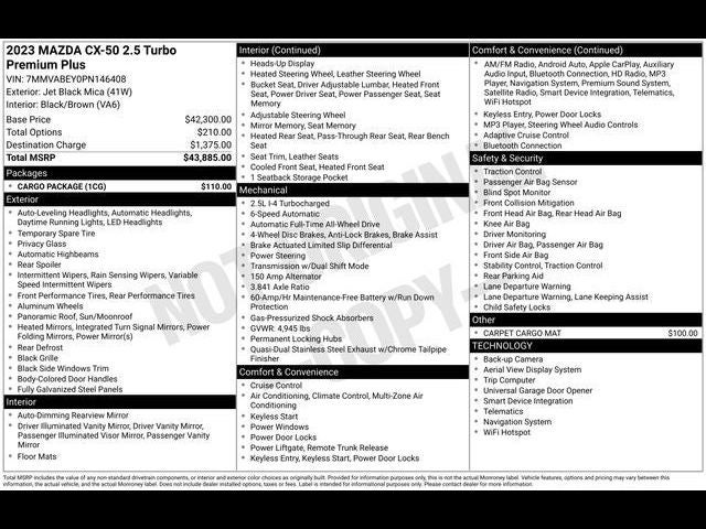 2023 Mazda Mazda CX-50 2.5 Turbo Premium Plus Package