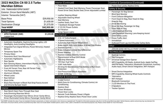 2023 Mazda Mazda CX-50 2.5 Turbo Meridian Edition