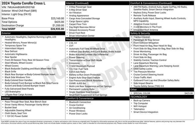 2024 Toyota Corolla Cross L