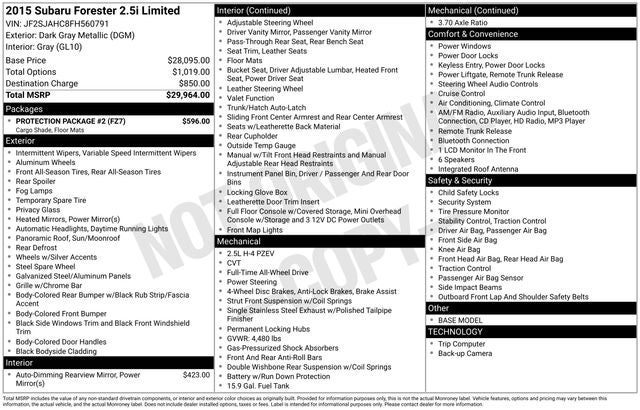 2015 Subaru Forester 2.5i Limited