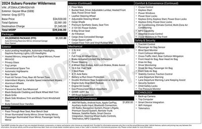 2024 Subaru Forester Wilderness