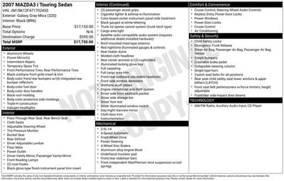 2007 Mazda Mazda3 i Touring
