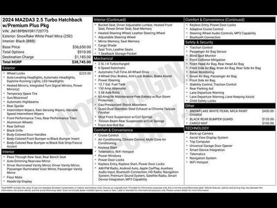 2024 Mazda Mazda3 2.5 Turbo Premium Plus Package