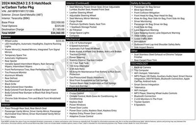 2024 Mazda Mazda3 2.5 Carbon Turbo