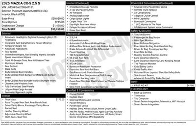 2025 Mazda Mazda CX-5 2.5 S