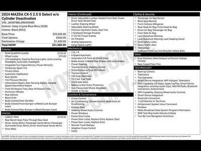 2024 Mazda Mazda CX-5 2.5 S Select Package