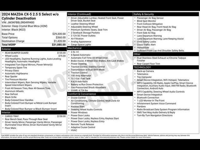 2024 Mazda Mazda CX-5 2.5 S Select Package