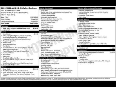 2025 Mazda Mazda CX-5 2.5 S Select Package