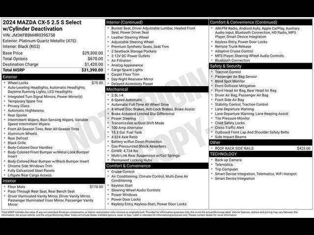 2024 Mazda Mazda CX-5 2.5 S Select Package