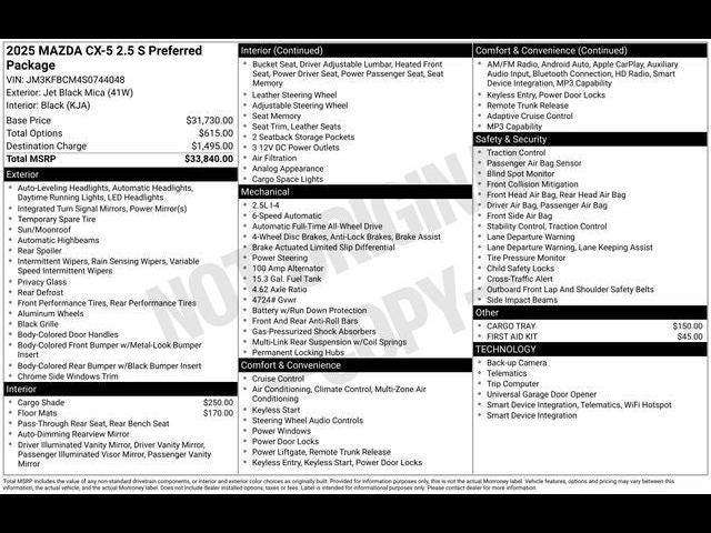 2025 Mazda Mazda CX-5 2.5 S Preferred AWD