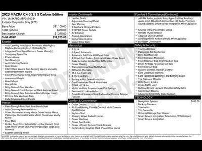 2023 Mazda Mazda CX-5 2.5 S Carbon Edition