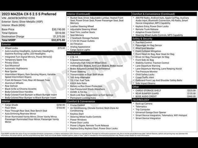 2023 Mazda Mazda CX-5 2.5 S Preferred Package