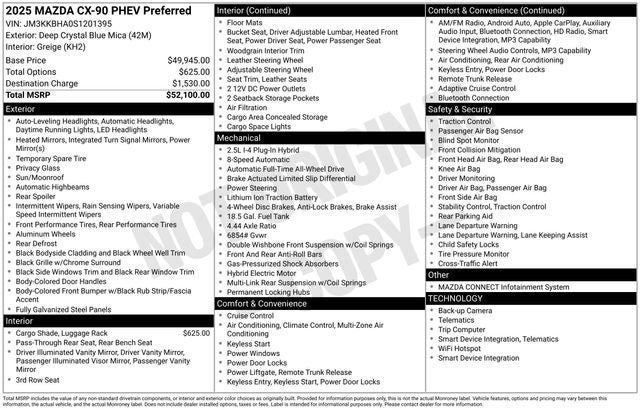 2025 Mazda Mazda CX-90 PHEV Preferred