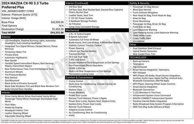 2024 Mazda Mazda CX-90 3.3 Turbo Preferred Plus
