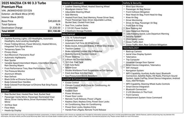 2025 Mazda Mazda CX-90 3.3 Turbo Premium Plus