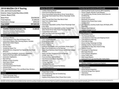 2018 Mazda Mazda CX-9 Touring