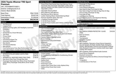 2026 Toyota 4Runner TRD Sport Premium