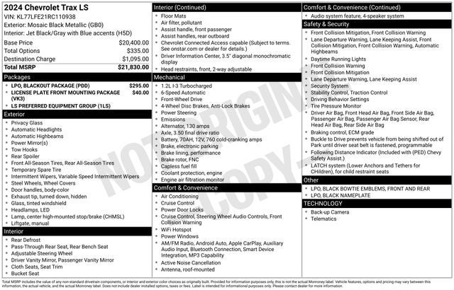 2024 Chevrolet Trax LS