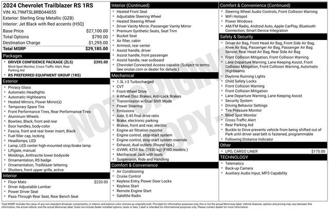 2024 Chevrolet TrailBlazer RS